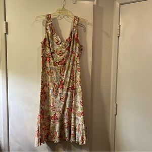 CAbi paisley peasant dress